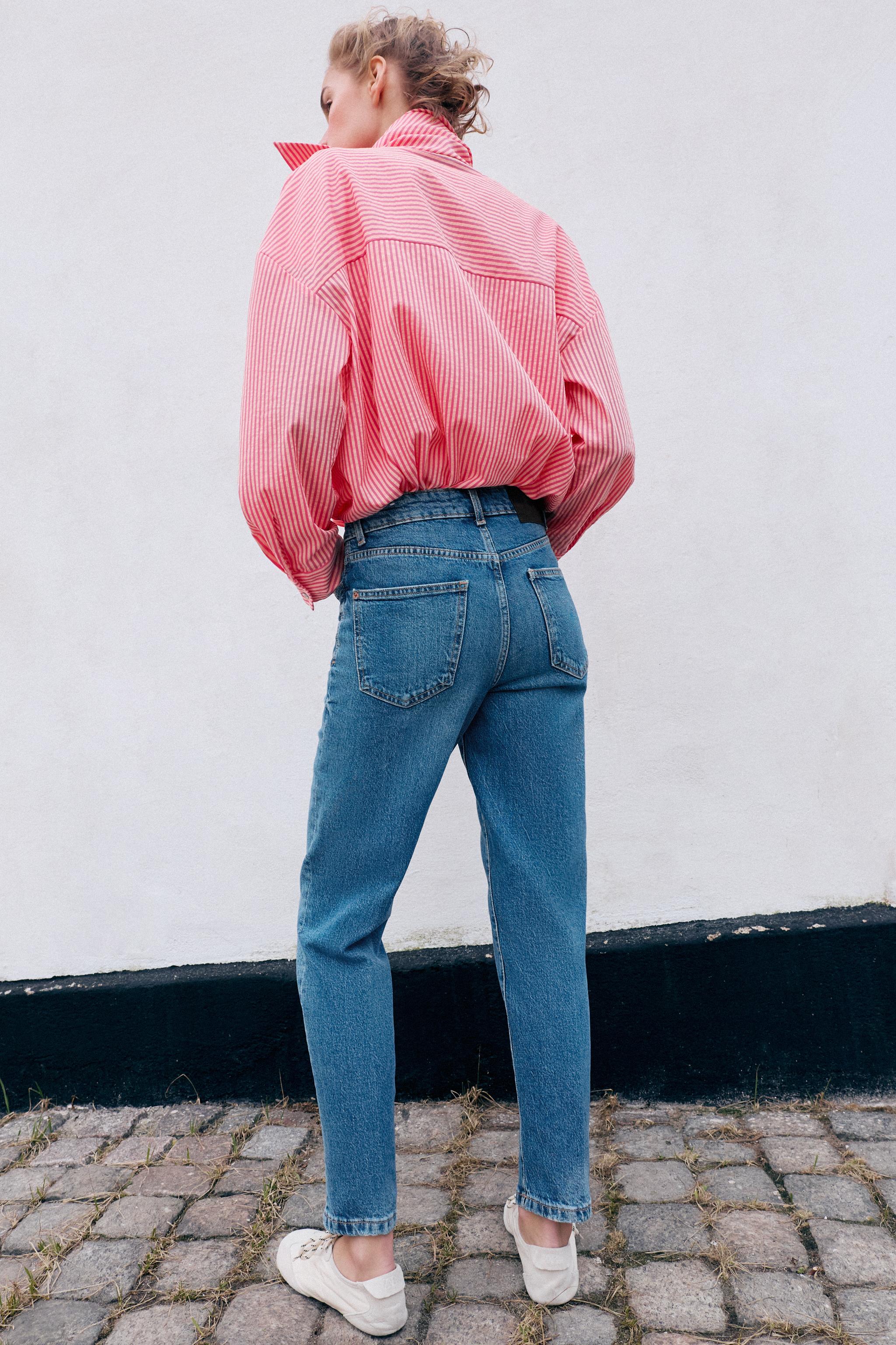 JEAN Z1975 MOM FIT TAILLE HAUTE RAYURE REPASSÉE